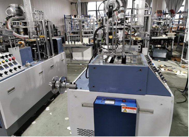 Paper cup forming station used for pre-production sample approval