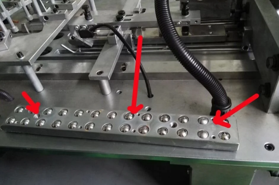 Paper cup machine parts used for tooling and change part storage identification planning