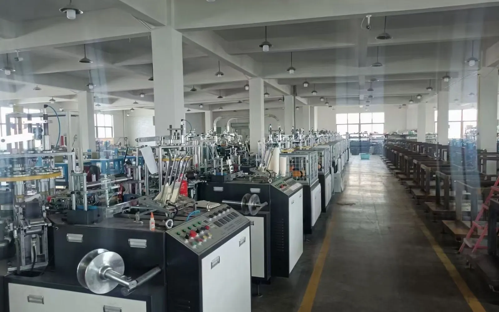 Paper cup machines in HANNAI production workshop