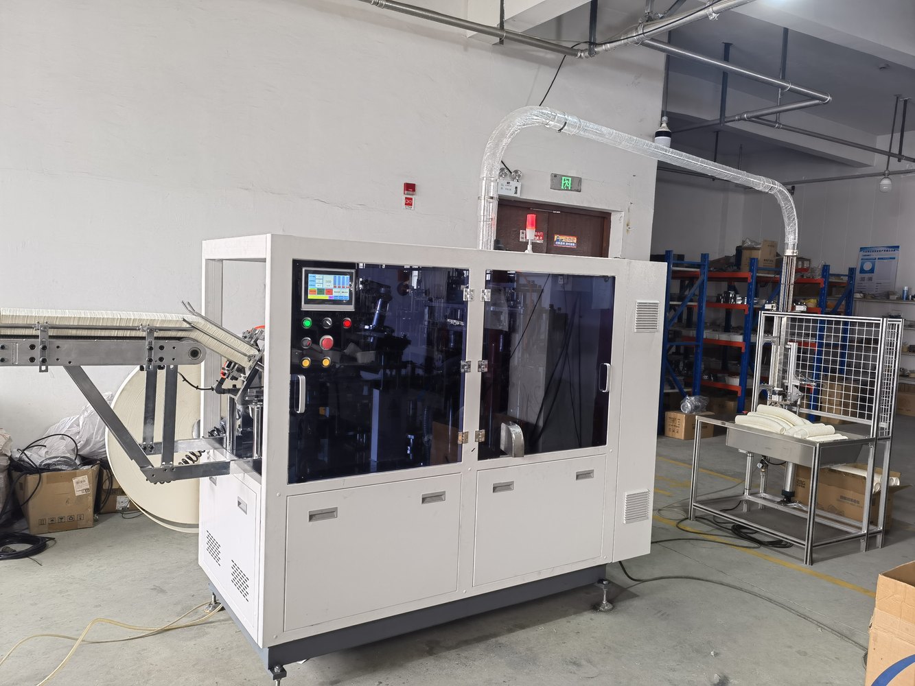 High speed paper cup machine workshop view