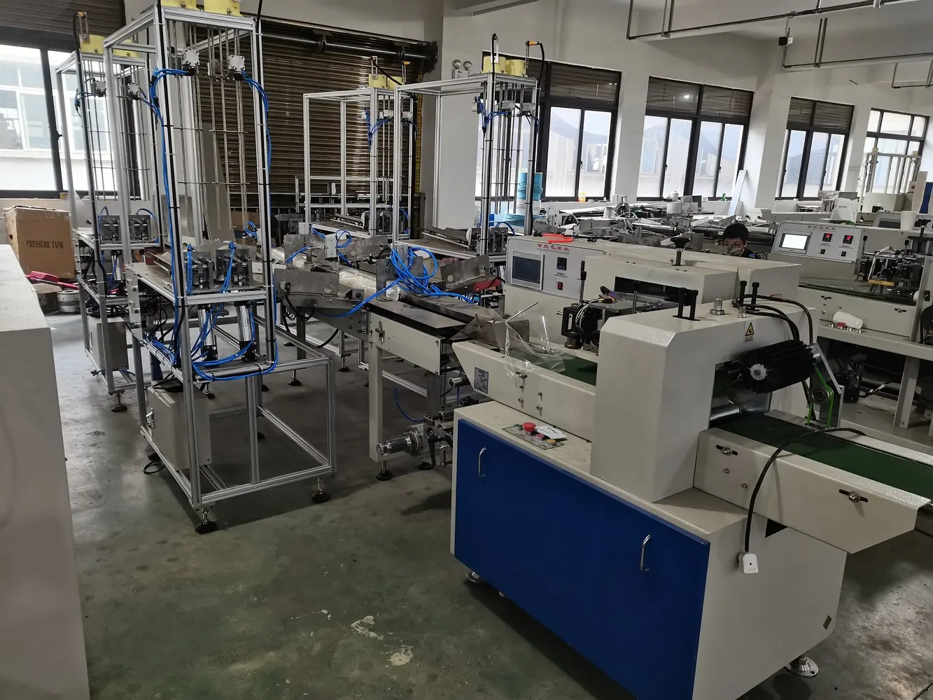 Paper cup production line equipment in the workshop